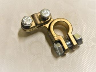 Svorka baterie /-/  mosazná