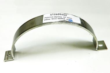 Polovina objímky  výf. dolní půlka- 5mm-NEREZ -zesílený